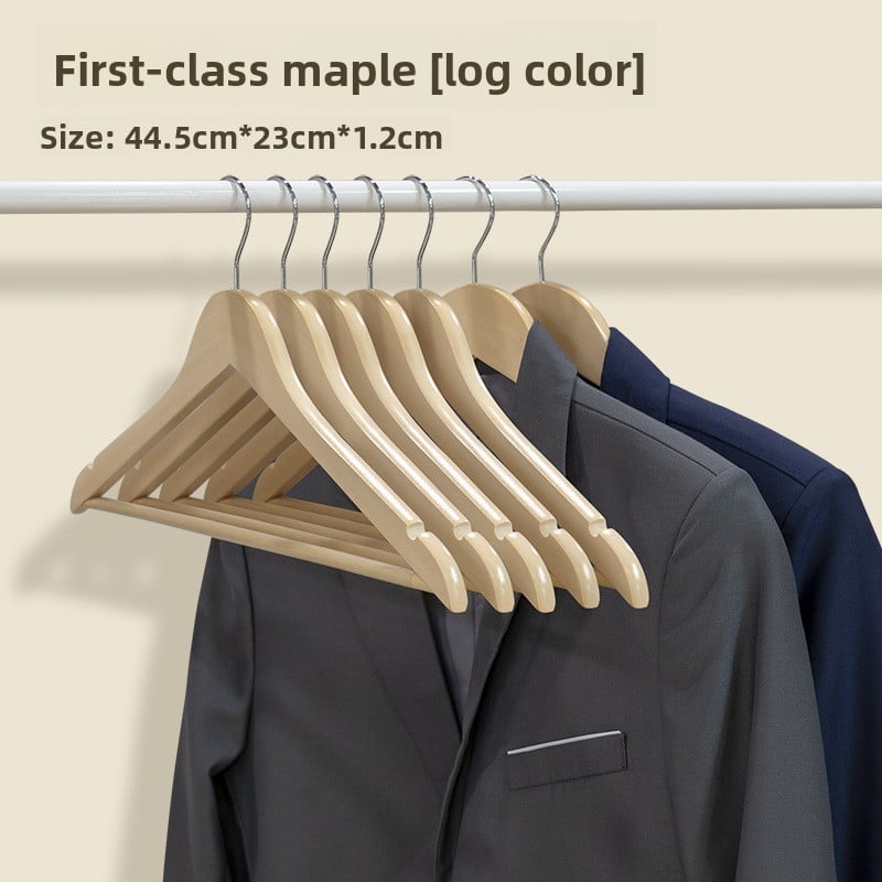 Solid Wood Non-Slip Seamless Hangers