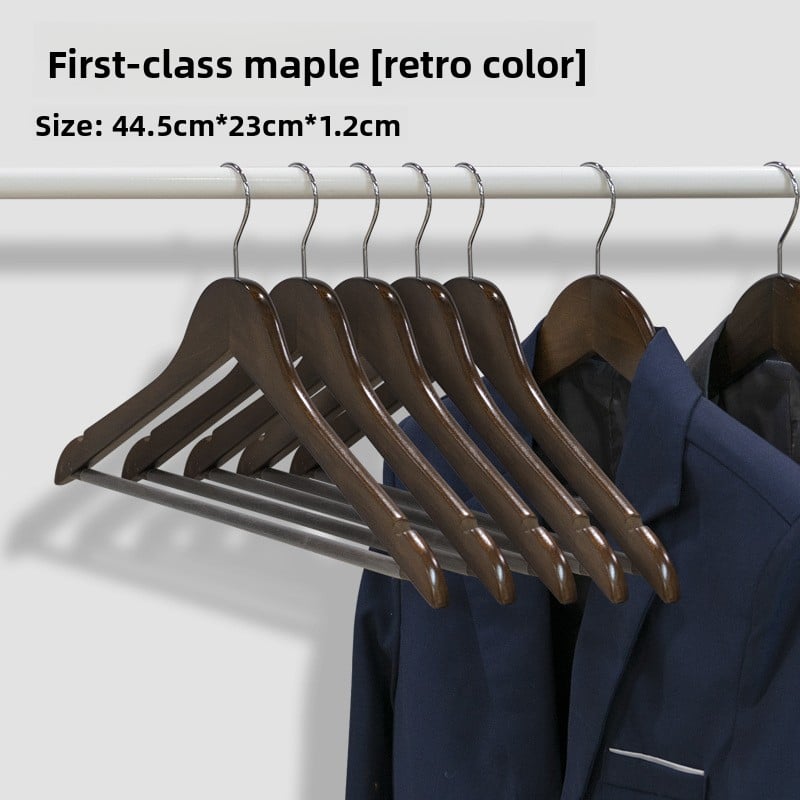 Solid Wood Non-Slip Seamless Hangers