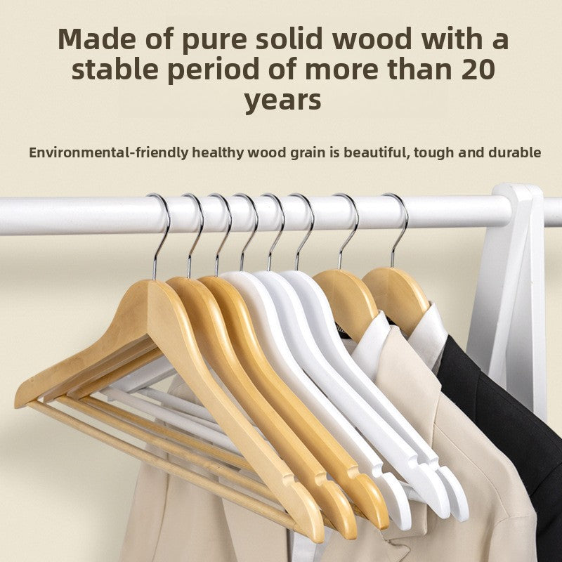 Solid Wood Non-Slip Seamless Hangers