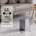 Tungsten Steel Stainless Steel Foot Pedal Trash Can with Slow-Close Lid